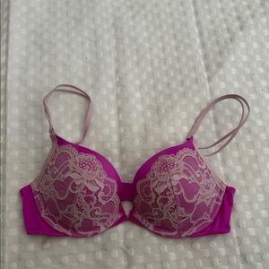 Victoria's Secret Magenta & Lace “Very Sexy Push-Up” Bra 34C
